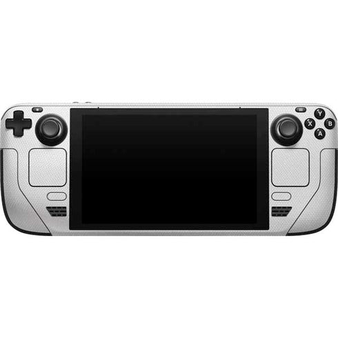 NFL New England Patriots White Striped Steam Deck Handheld Gaming Computer Skin